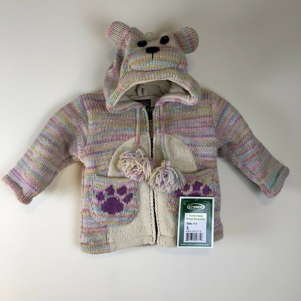 Kyber Outerwear Hand Made Wool Bear Sweater Hooded